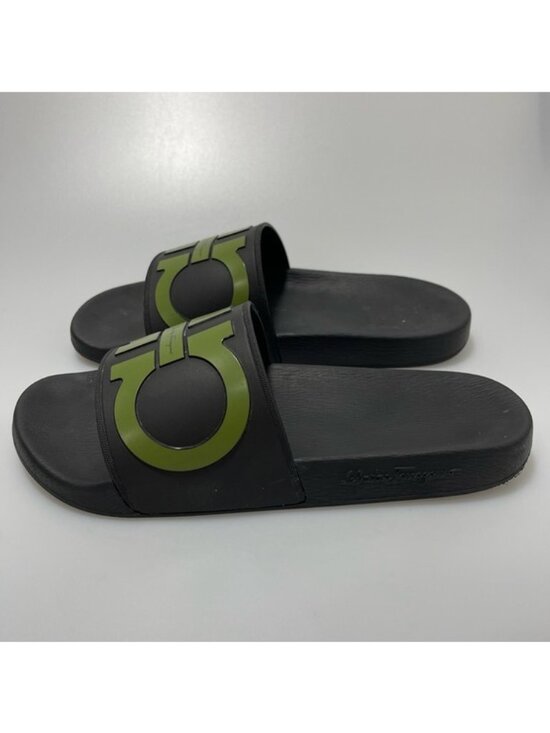 Salvatore Ferragamo Groove Pool Slides Size 9 $295. Lightly Used. Box Included. main image 5